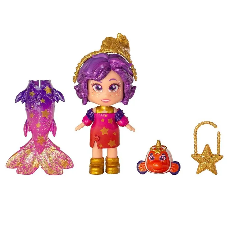 KookyLoos, Kooky Mermaids, Star, mini papusa sirena, set de joaca