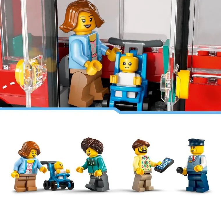 LEGO City, Autobuz turistic rosu cu etaj, 60407