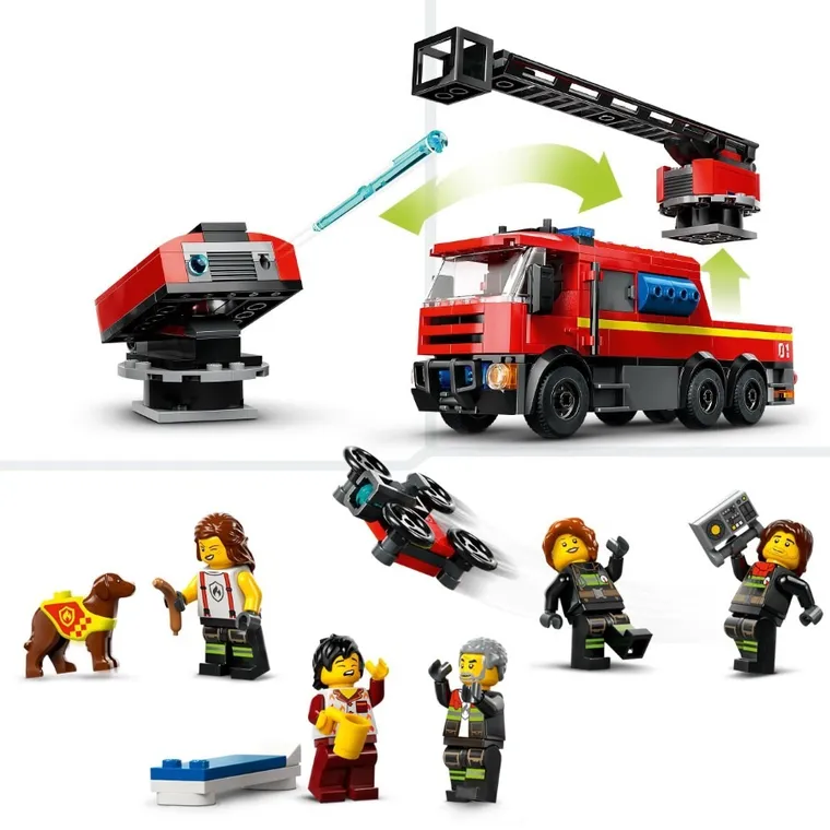 LEGO City, Statie si camion de pompieri, 60414