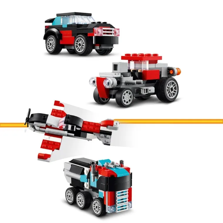 LEGO Creator, Camioneta-platforma cu elicopter, 31146