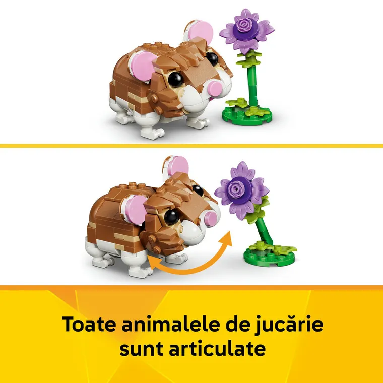 LEGO Creator, Hamster adorabil cu o floare, 31376