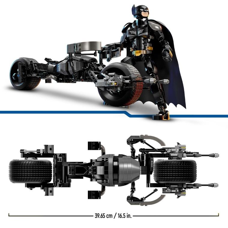 LEGO DC Batman, Figurina de constructie Batman si motocicleta Bat-Pod, 76273