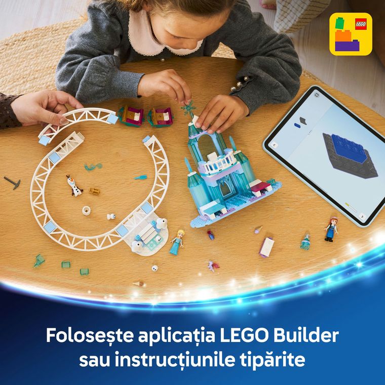 LEGO Disney Princess, Aventura cu sania pe sine la castelul de gheata al Elsei, 43281