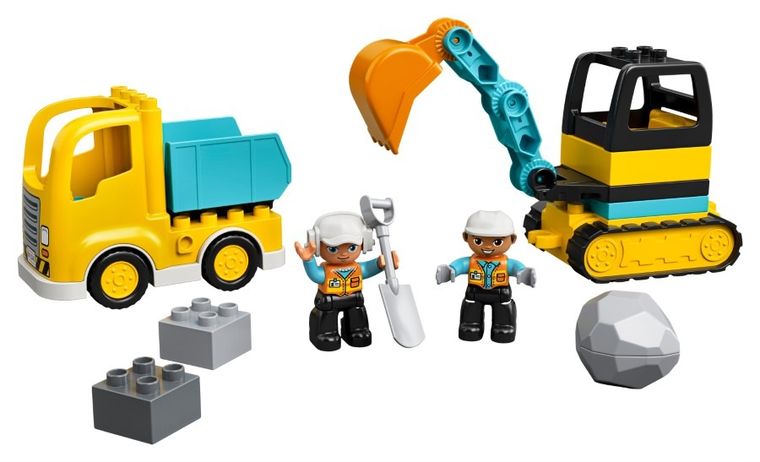 LEGO DUPLO Town, Camion si excavator pe senile, 10931
