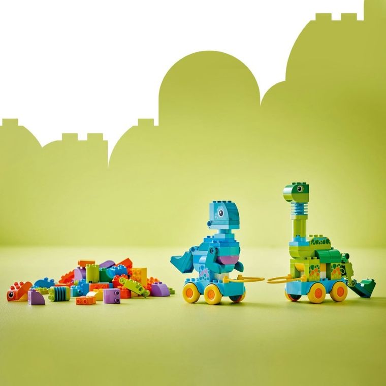 LEGO DUPLO Town, Dinozauri pe roti 3 in 1, 10451
