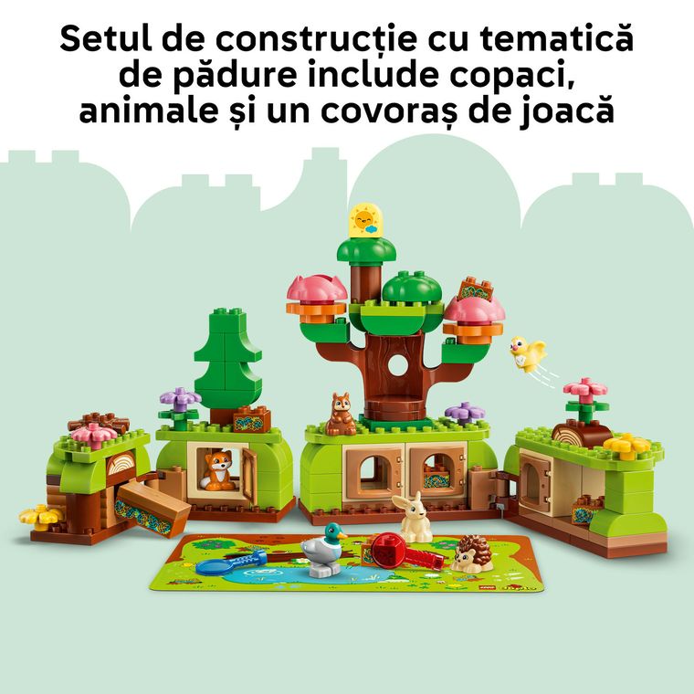 LEGO DUPLO Town, Padurea descoperirilor cu animale salbatice, 10480