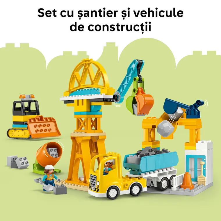 LEGO DUPLO Town, Santier si vehicule de constructii 3 in 1, 10476