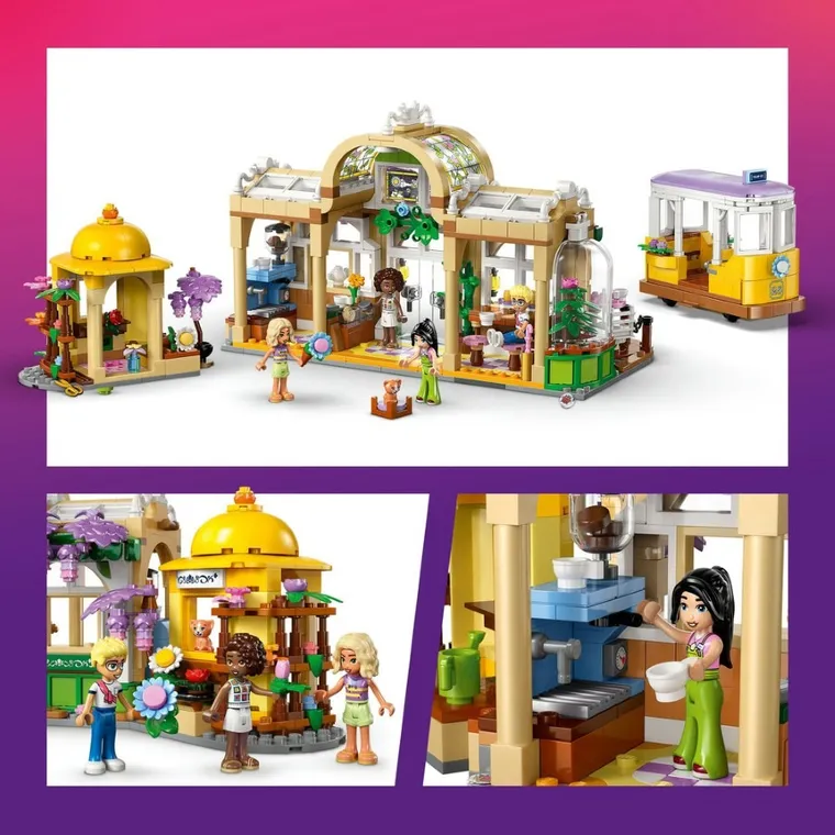 LEGO Friends, Cafenea cu multe plante si florarie, 42671