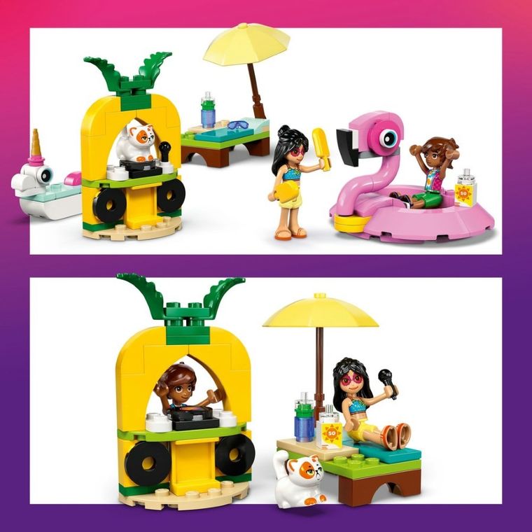 LEGO Friends, Petrecere la piscina cu unicornul si flamingo, 42658