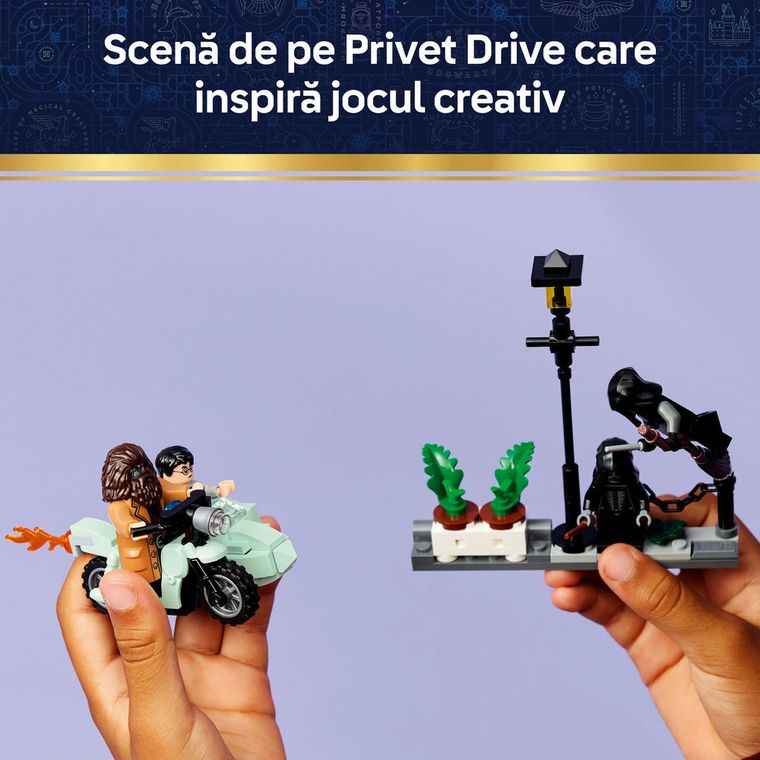 LEGO Harry Potter, Hagrid si Harry in fuga de pe Aleea Boschetelor, 76459