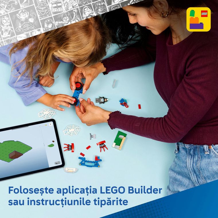 LEGO Spidey, Spidey pe motocicleta vs Rhino, 11206