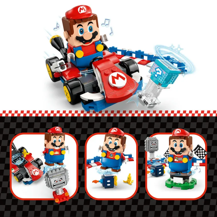 LEGO Super Mario, Mario Kart - LEGO Mario interactiv si Standard Kart, 72043