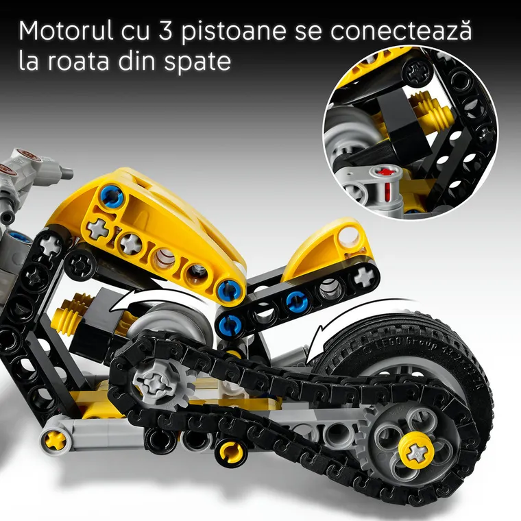 LEGO Technic, Motocicleta galbena, 42225