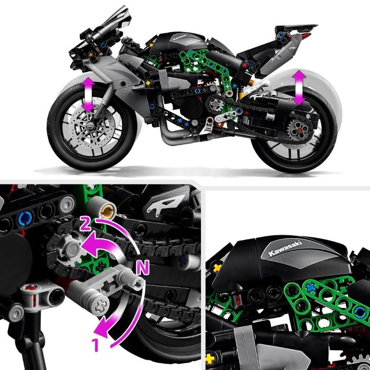 LEGO Technic, Motocicleta Kawasaki Ninja H2R, 42170