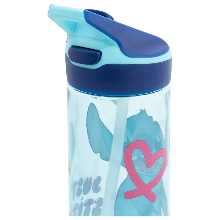 Lilo si Stitch, Prem, sticla de apa din plastic, cu gura de scurgere, ecozen, 620 ml