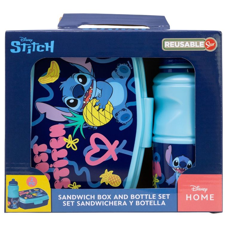 Lilo si Stitch, set: cutie pentru pranz + sticla de apa