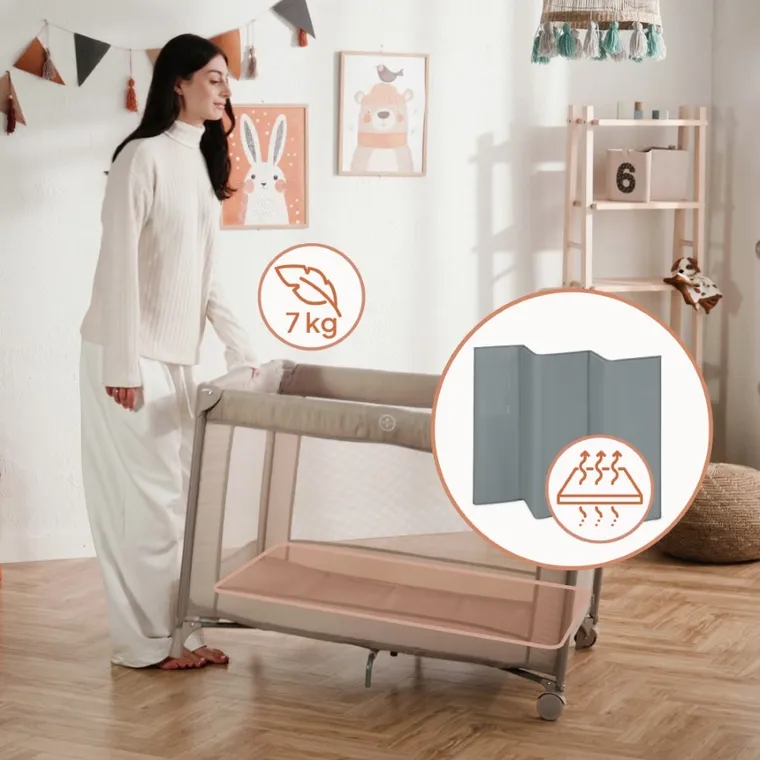 Lionelo, Amelie, patut de voiaj compact, Grey Concrete