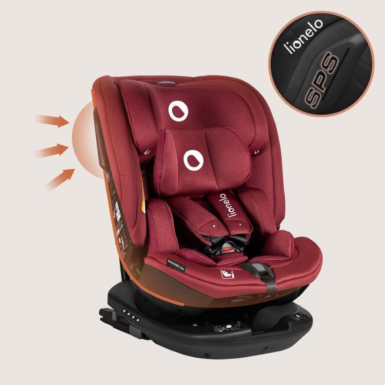Lionelo, Bastiaan, scaun auto, i-Size, RWF, Red Burgundy, 40-150 cm
