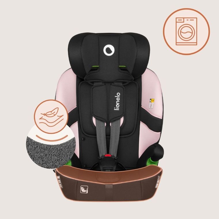Lionelo, Billy, scaun auto, i-Size, Pink Baby, 76-150 cm