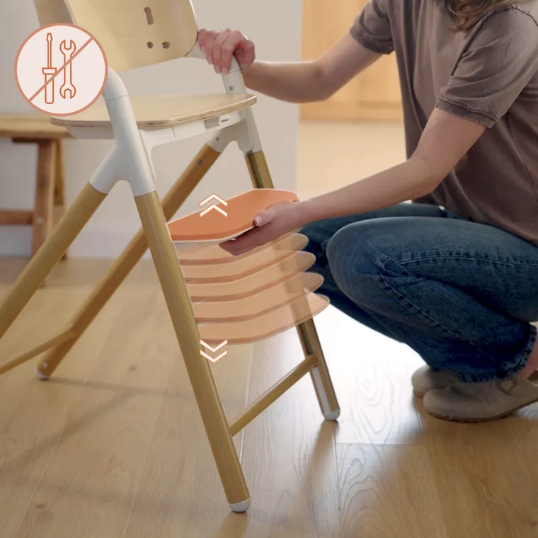 Lionelo, Celia, scaun multifunctional din lemn 3in1, Black Wood