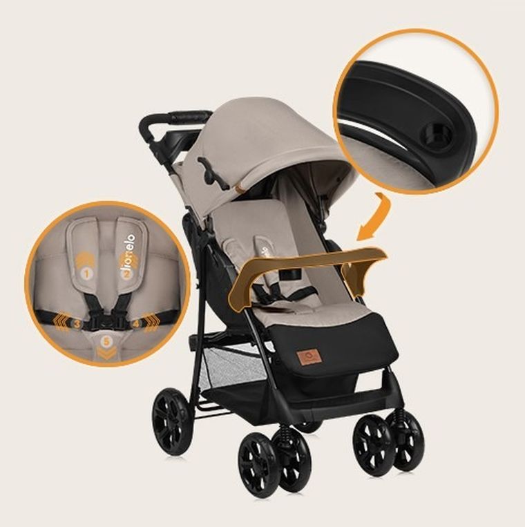 Lionelo, Emma PLUS, carucior sport, Beige Latte
