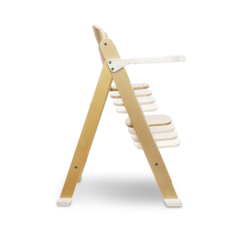 Lionelo, Floris, scaun inalt din lemn, White Natural