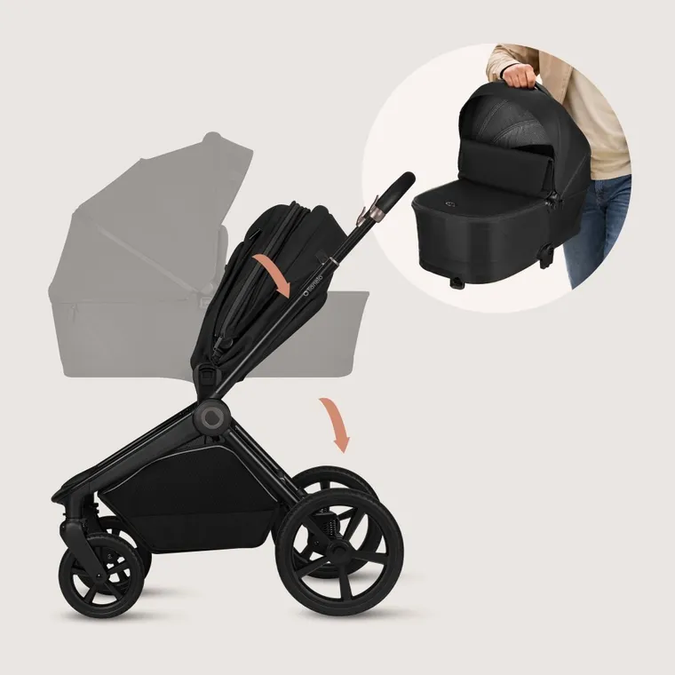 Lionelo, Freya, carucior multifunctional 3in1, Black Onyx