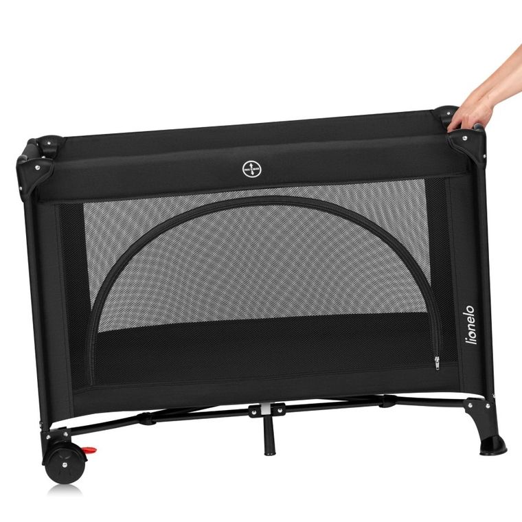 Lionelo, Laura, patut de volaj compact 2in1, Black Carbon