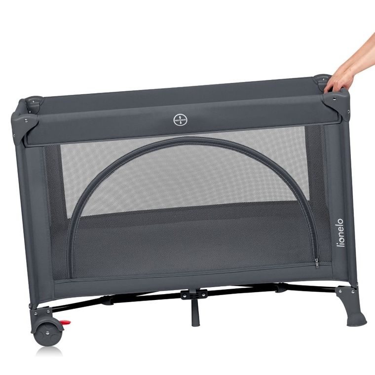 Lionelo, Laura, patut de volaj compact 2in1, Grey Concrete