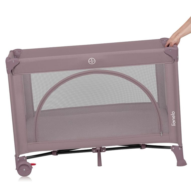 Lionelo, Laura, patut de volaj compact 2in1, Pink Nude