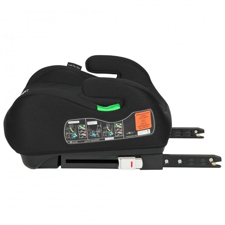 Lionelo, Luuk Fix, I-size, scaun auto, 125-150 cm, Black Carbon