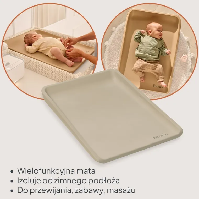 Lionelo, Megs, saltea multifunctionala pentru schimbat, Beige Sand