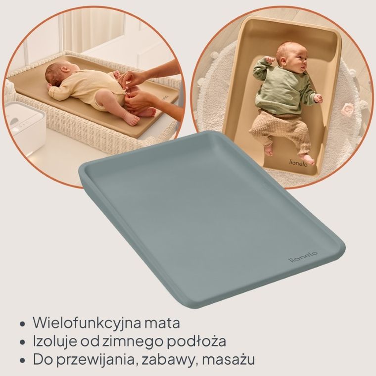 Lionelo, Megs, saltea multifunctionala pentru schimbat, Grey Dove