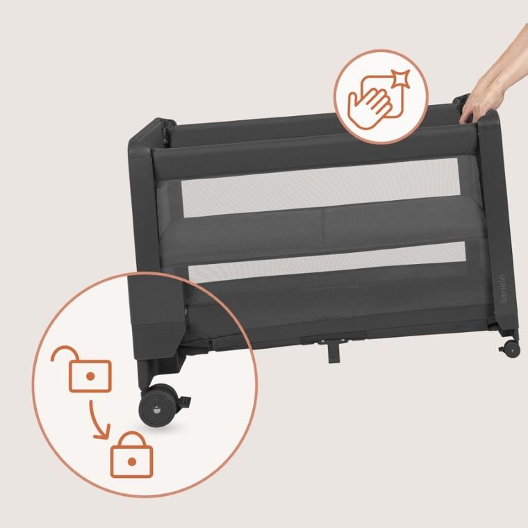 Lionelo, Patty, patut multifunctional 5in1, Grey Graphite
