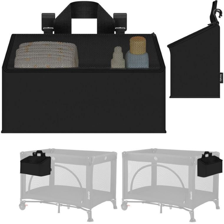 Lionelo, Sidepocket, organizator pentru patut, mediu, Black