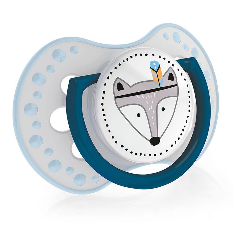 Lovi, Indian Summer Boy, suzeta dinamica din silicon, 6-18 luni, 2 buc.