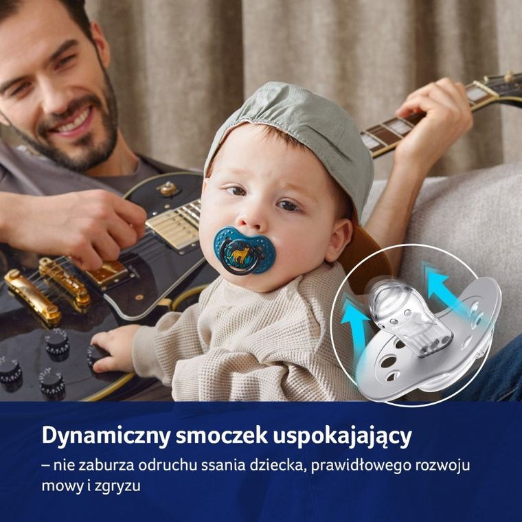 Lovi, Jungle Vibes Girl, suzeta dinamica din silicon, 0-3 luni, 2 buc.