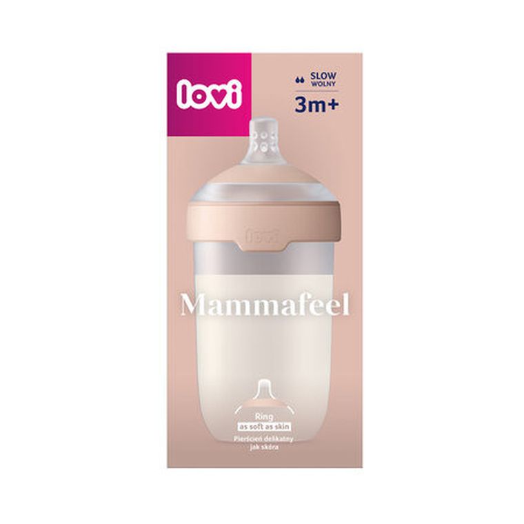 Lovi, Mammafeel, biberon cu tetina anti-colic, 250 ml