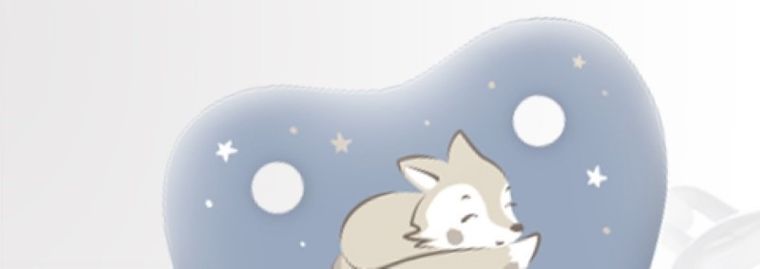 Lovi, Night&Day, lant pentru suzeta, albastru