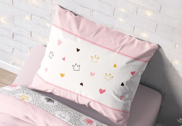 LuLuLand, Printesa roz, set lenjerie de pat single, 160-200 cm