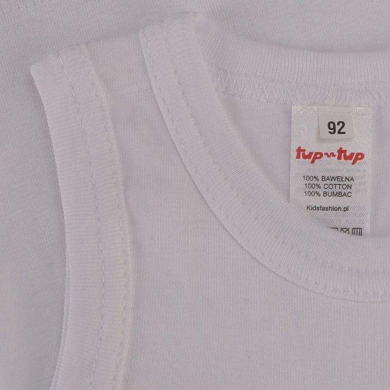 Maiou pentru baieti, alb, Tup Tup