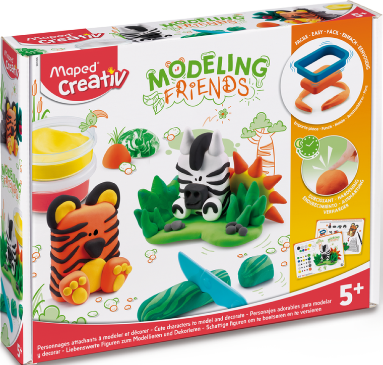 Maped Creativ, Friends, plastilina, animale salbatice, 2-18g, 1-31g