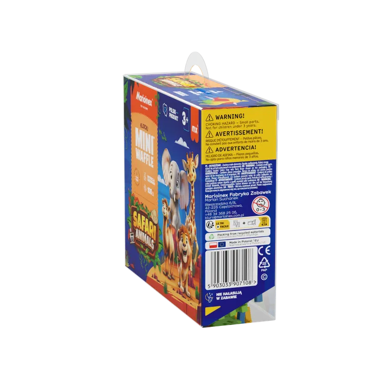 Marioinex, Mini Waffle, Animals Safari, set de constructie, 100 piese