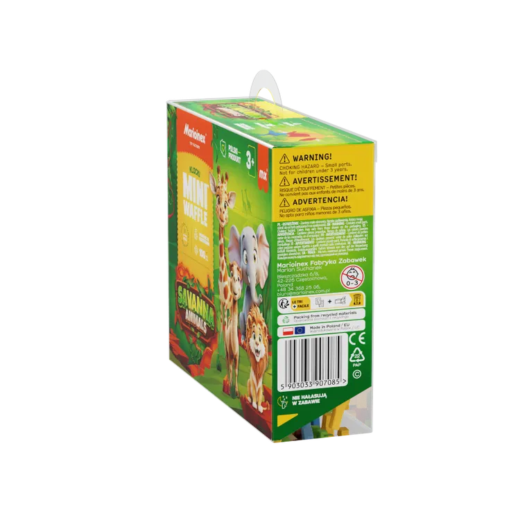 Marioinex, Mini Waffle, Animals Savanna, set de constructie, 100 piese