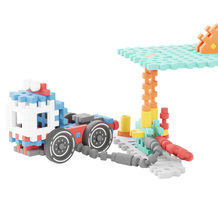 Marioinex, Mini Waffle, City, Statie de alimentare cu combustibil, set de constructie, 148 piese