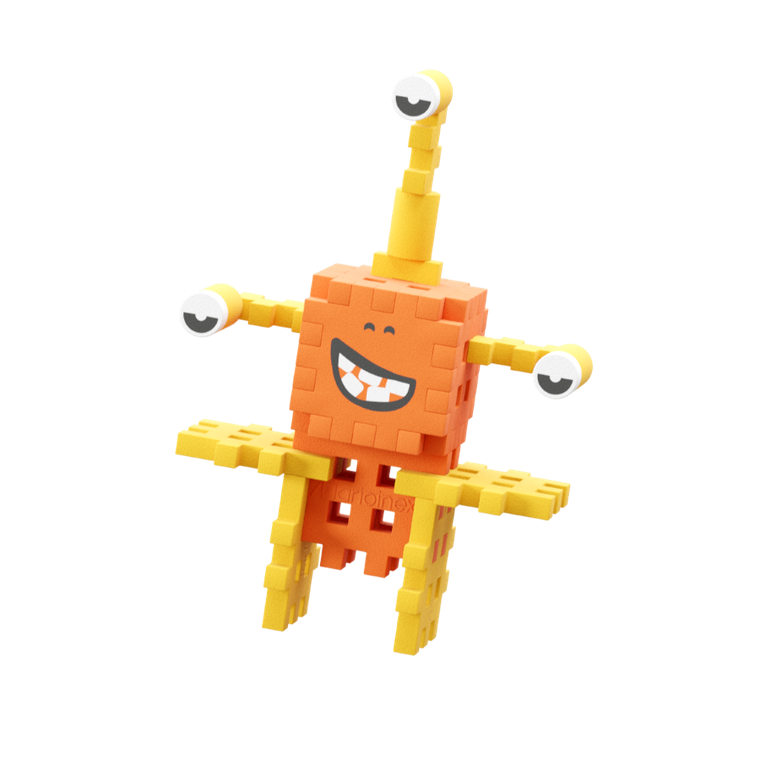 Marioinex, Mini Waffle, Crazy Monsters, Space Jinks, set de constructie, 60 piese