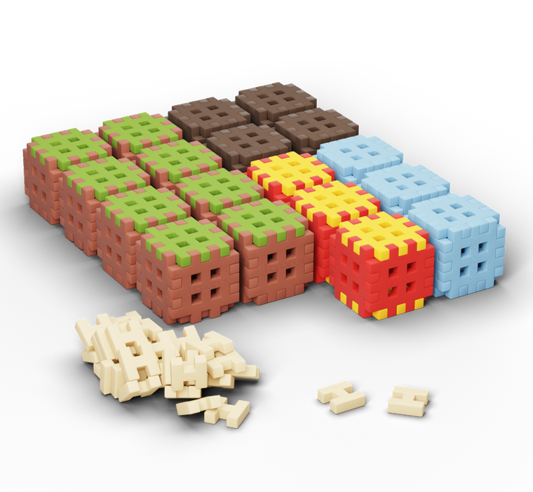 Marioinex, Mini Waffle, Green Blocks, set de constructie, 142 piese