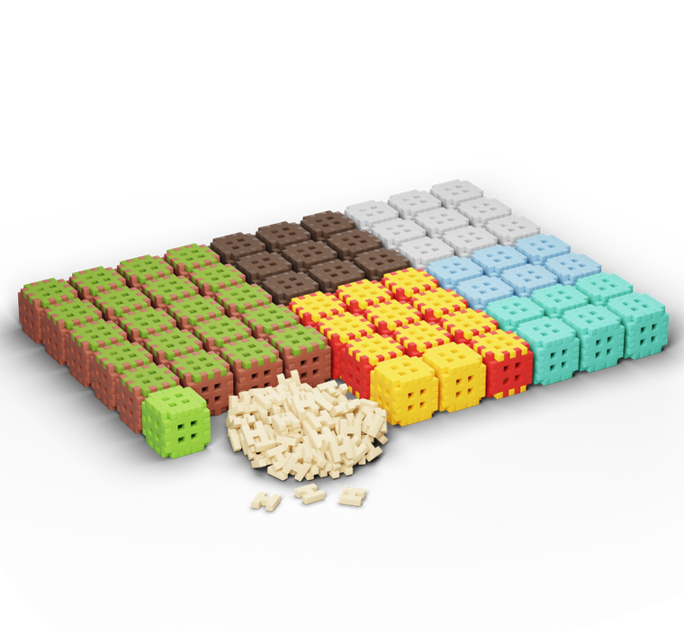 Marioinex, Mini Waffle, Green Blocks, set de constructie, 502 piese