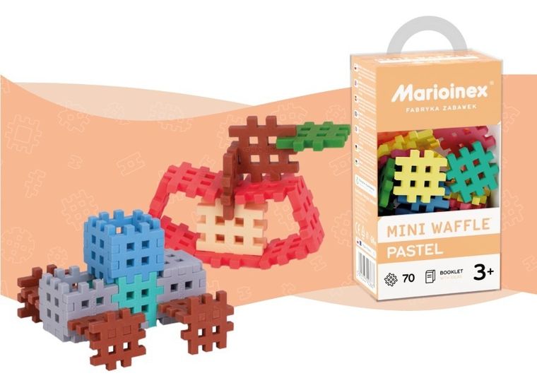 Marioinex, Mini Waffle, Pastel, set de constructie, 70 piese