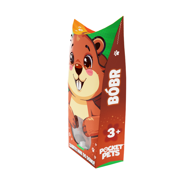 Marioinex, Mini Waffle, Pocket Pets, Castor, set de constructie, 25 piese